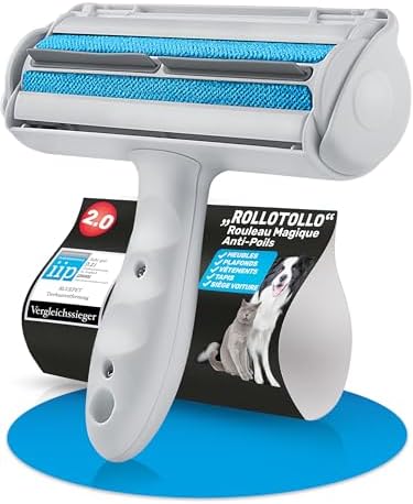 Rouleau Anti Poils Réutilisable pour Animaux, Élimine Facilement Poils