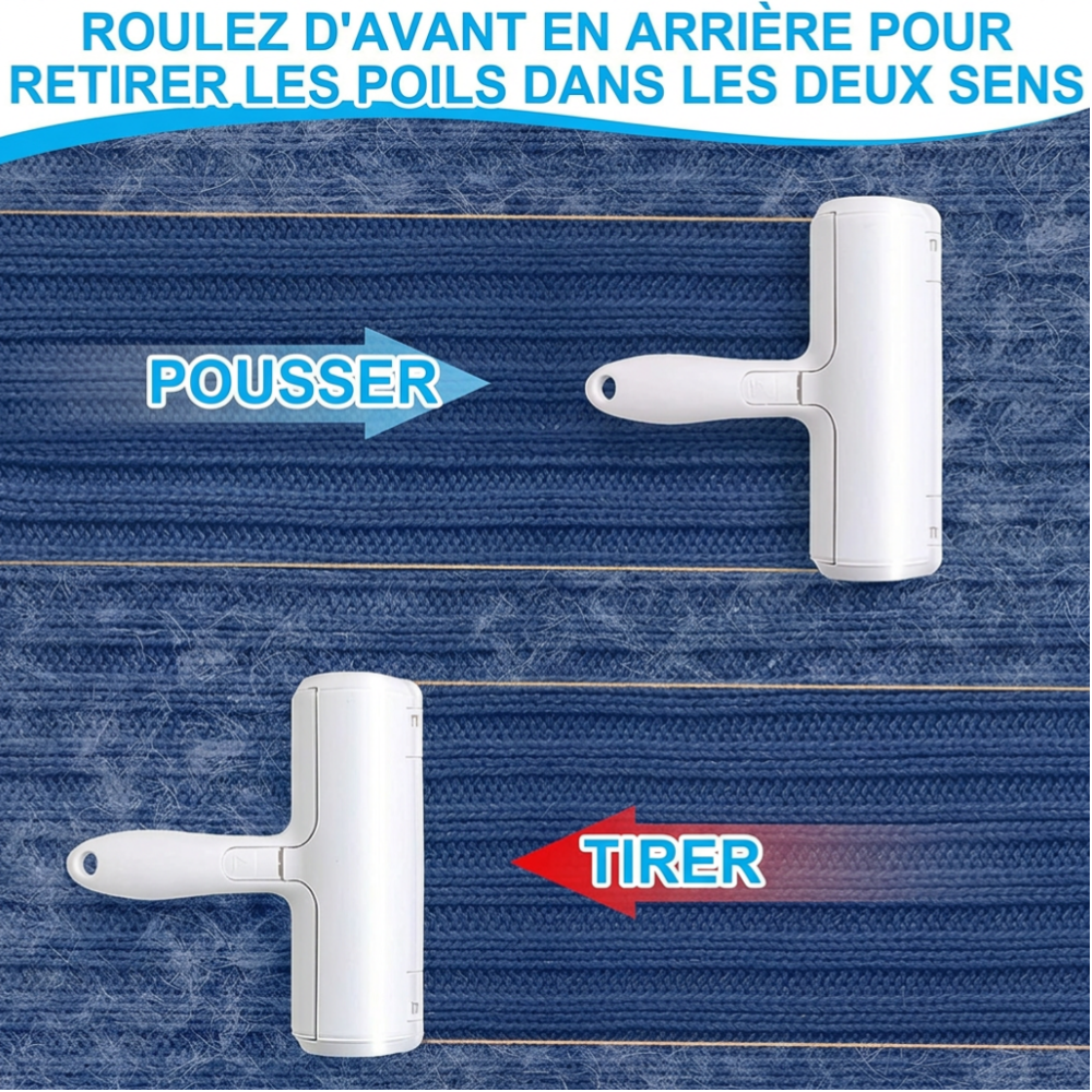 Linéaume Pelage – Brosse anti-poils réutilisable pour chiens et chats