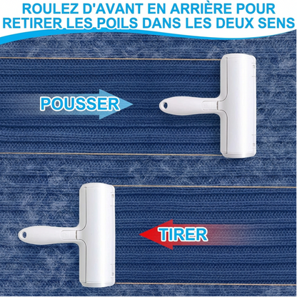 Linéaume Pelage – Brosse anti-poils réutilisable pour chiens et chats