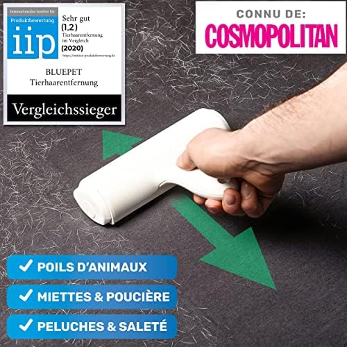 Rouleau Anti Poils Réutilisable pour Animaux, Élimine Facilement Poils