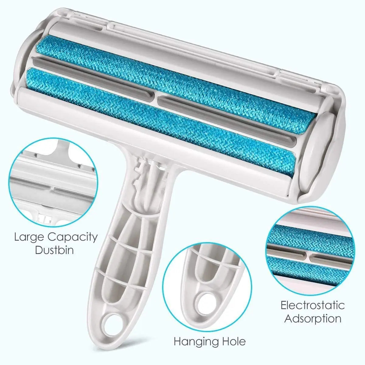 Brosse Magique Anti Poils Animaux - Rouleau Nettoyant Réutilisable pour Chiens et Chats
